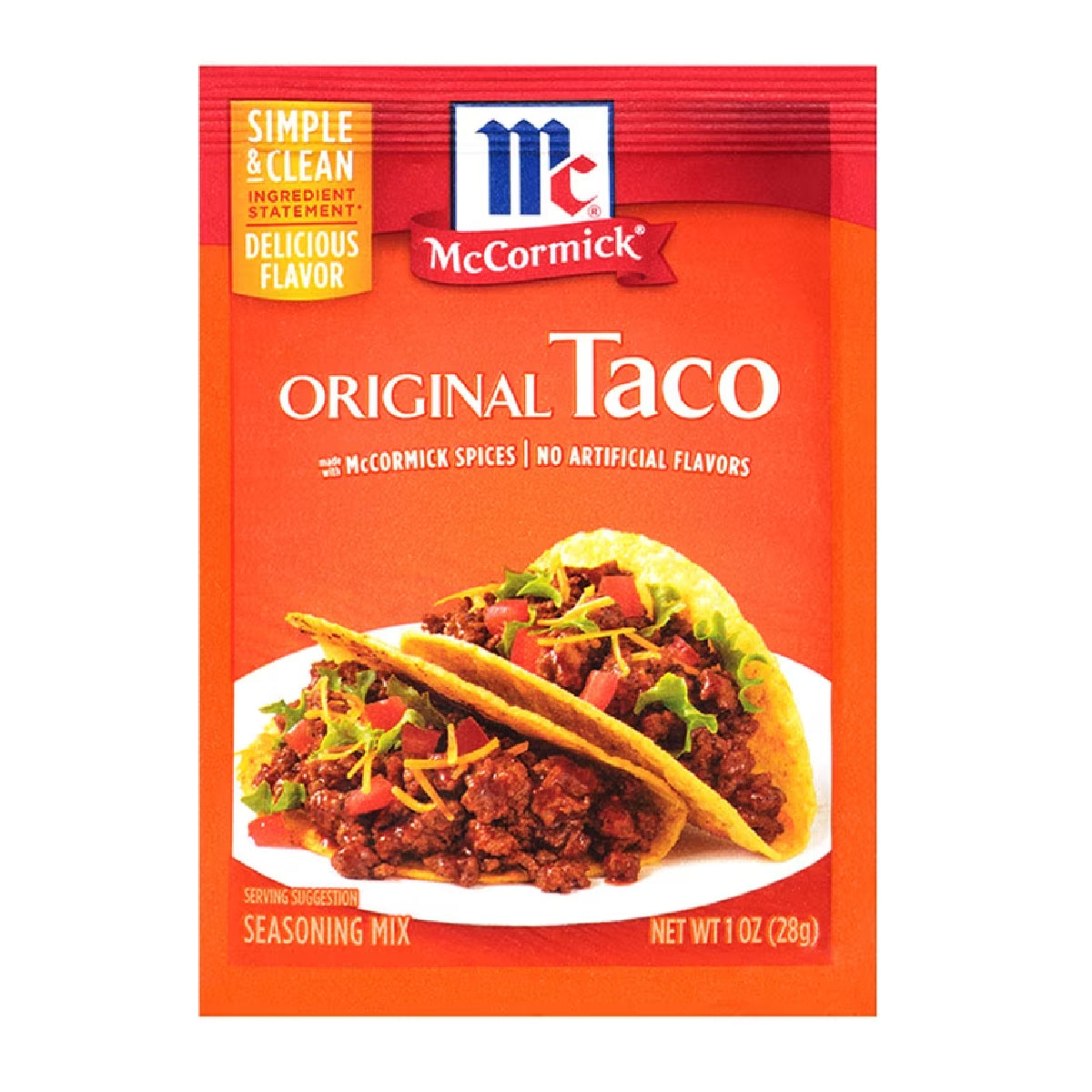 McCormick Original Taco Seasoning in a spice jar, ideal for flavorful taco meat and seasoning for Mexican dishes.