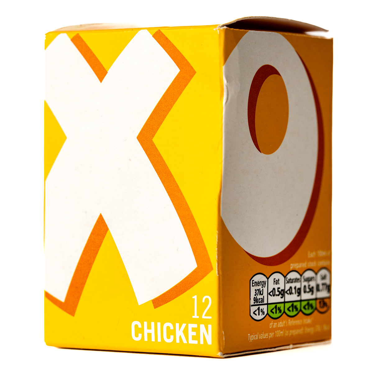 Oxo chicken cubes in a clear container, used for cooking and enhancing flavors in meals.