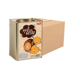 Pennyo Cookie Cream-filled snack pack, 430g, shown in a box of twelve, featuring creamy filling and crunchy cookie exterior.