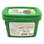 Sajo Haepyo Samjang Korean sauce 500g jar, spicy and savory Korean dipping sauce in a clear glass container.