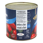 Fiamma Vesuviana whole peeled tomatoes in 2.55kg package, dry grocery product with peeled tomatoes visible in the image.