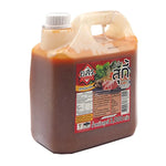 AORSORROR Cantonese Sukiyaki Sauce 3kg jar in a clear container, showcasing rich dark sauce for Asian cuisine cooking.