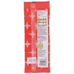 Sainsbury's Fizzy Strawberry Straws confectionery snacks with bright pink, fizzy strawberry-flavored candy sticks on a white background.