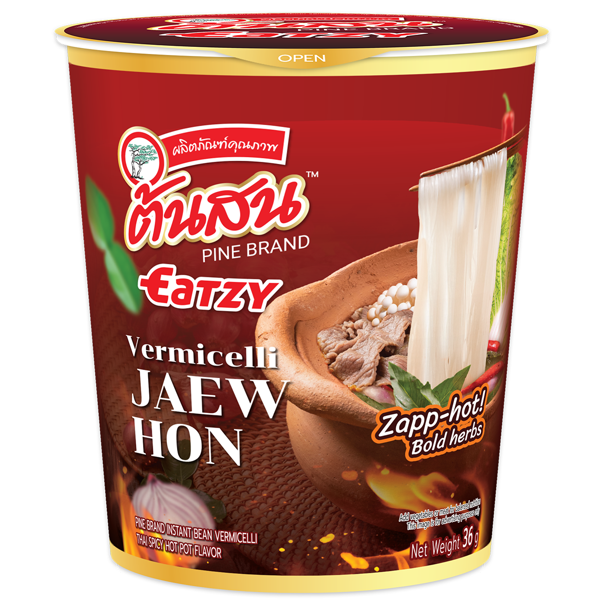 Tonson Vermicelli Jaew Hon flavor in a grocery package, showcasing thin rice noodles perfect for traditional Asian dishes