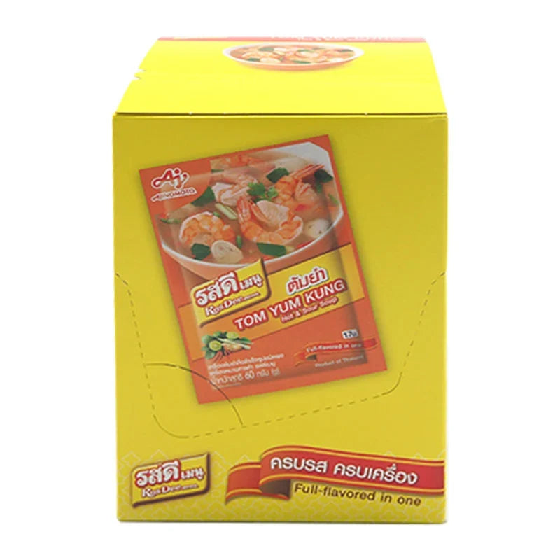 Rosdee TOM YUM dry grocery menu packet, 60g, featuring traditional Thai flavoring for cooking or seasoning.