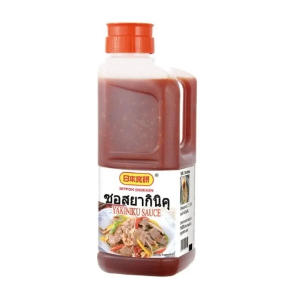 Nihon Shokken Yakiniku Sauce 2L bottle, Japanese dry grocery condiment with rich, savory flavor for grilling and Asian dishes.