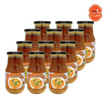 J-LEK Curry Powder Stir-fry Sauce bottle, 520g, in a clear container with a label, used for cooking flavorful stir-fry dishes.
