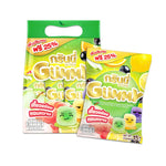 GRINNY Tropical Fruits Flavour Gelatin Dessert 15g dry snack, bright colorful gelatin powder in packaging.