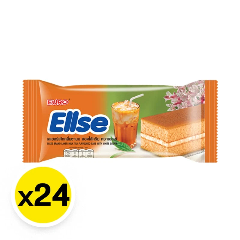 Ellse Layer Cake Milk Tea snack in 15g package, dry grocery confectionery with layered cake and milk tea flavor.