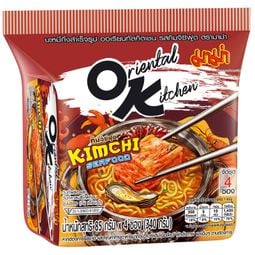 Mama Instant Noodles Oriental Kitchen Kimchi Seafood Flavour 85 g. Pack 4