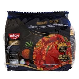 Nissin Dried Instant Noodles Stirc Fried Curry Sea Crab 73 g. Pack 5