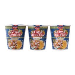 Nissin Instant Noodles Cup Seafood Creamy Soup Flavour 74 g. Pack 3