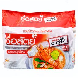 Sue Sat Instant Noodles Shrimp Creamy Tom Yum Flavour 60g. Pack 6sachets – 1 Pack