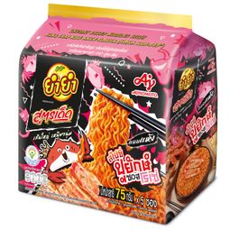 Yum Yum Sood Ded Instant Noodles Spicy King Crab Rose Sauce 75 g. Pack 5
