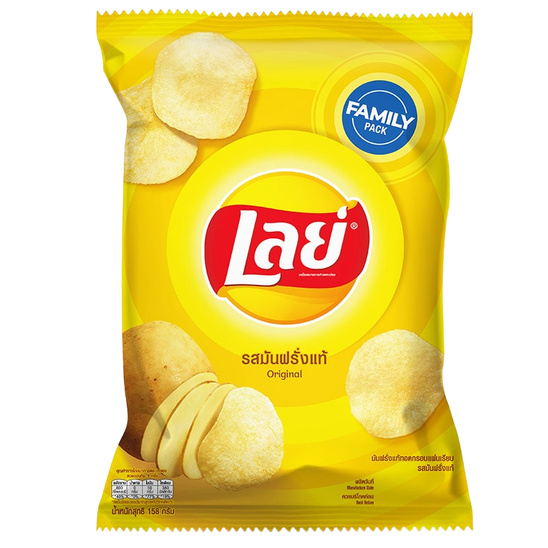 Lay's Classic Salt Family Pack of confectionery snacks, showing a colorful bag of Lay's potato chips with salt flavor.