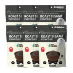 Pure Grain 100% Ground Roasted Sesame in a 80g package, dry grocery product with toasted sesame seeds on the packaging.