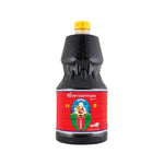 Deksomboon Thin Soy Sauce Red Label in 2000ml bottle, premium dry grocery soy sauce for cooking and seasoning.