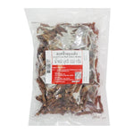 Makro dried red cotton flower in a 100g package, natural dry grocery product with vibrant red cotton blooms.