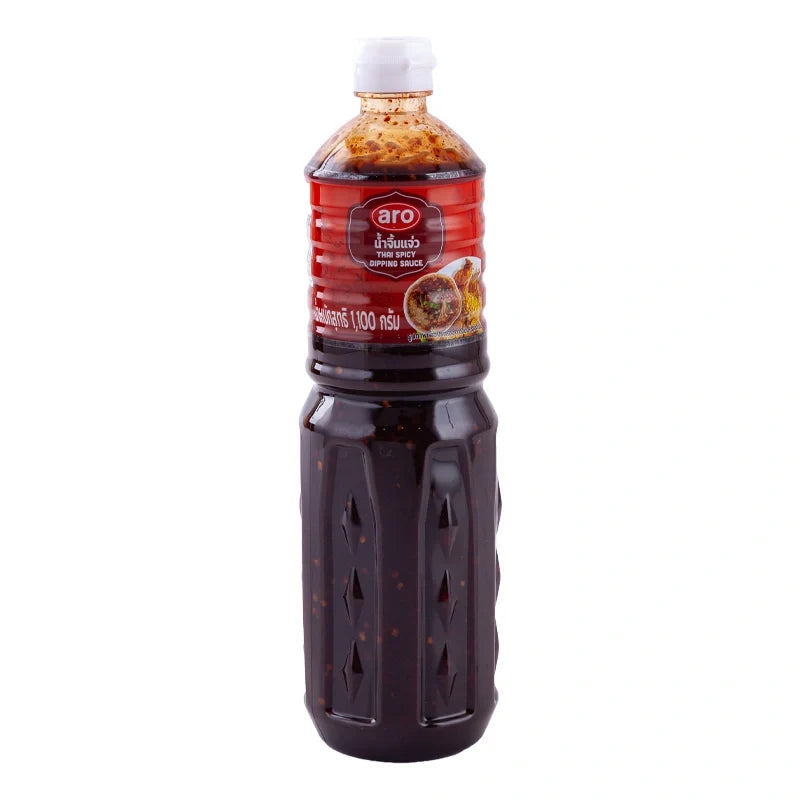 Aro Nam Jim Jaew 1.1kg dry grocery product in a clear plastic bag, showing the label and contents inside.