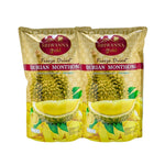 Sriwanna Gold Freeze Dried Durian Monthong in 210g package, showing golden dried durian slices on a white background.