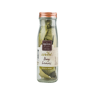Dried bay leaves from Spice Story, fresh green herbs used for cooking and flavoring in various recipes.