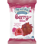 Colorful Berry Bliss Jelly confectionery snacks by The Natural Confectionery Co. with vibrant, fruit-flavored jelly pieces in bright packaging.