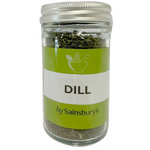 Fresh Sainsbury's dill herb in a grocery package, showcasing vibrant green feathery leaves for cooking and garnishing.