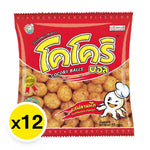Cocori Ball Corn Snack Squid Flavor, 12g x 12 packs, crispy corn snack with squid flavor in colorful packaging.