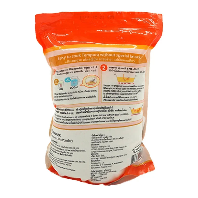 Yamamori Tempura Flour 1kg bag, dry grocery product from Yamamori, showing a sealed package of Japanese tempura batter flour.