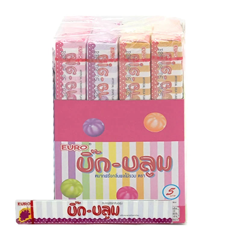 BIG Bloom Bubble Gum 14g, colorful packaging of dry grocery sweet bubble gum from BIG BLOOM brand.