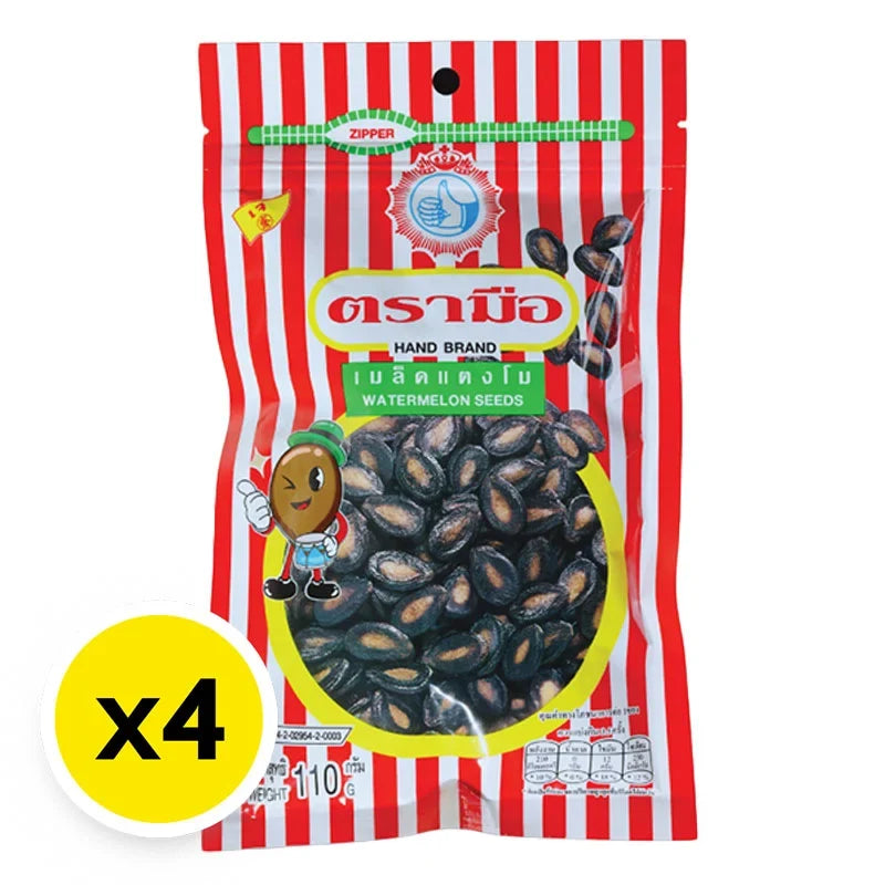 No.1 Hand Brand Watermelon Seeds snack in a 110g pack, shown in a clear image, perfect for healthy confectionery snacking.