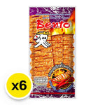 BENTO Bento Roast Squid Chili snacks, grilled and seasoned, 18g x6 pack, featuring crispy squid pieces with chili seasoning.