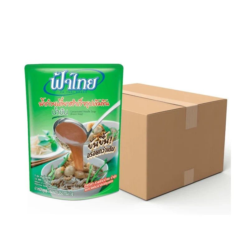 FATHAI Fathai Concentrated Noodle Soup Brown 350g package, dry grocery product with noodles and seasoning in a sealed bag