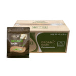 Wangkanai Premium Organic Sugar 800g in a clear plastic bag, showing white granulated sugar for baking and sweetening.