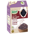 Naturel Organic Riceberry in a 1kg box, dry grocery product featuring whole purple rice in eco-friendly packaging.