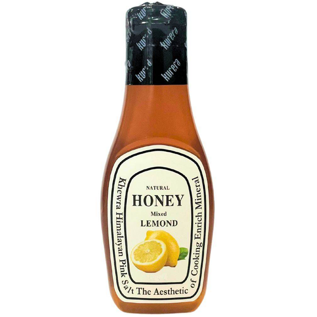 Khewra Thai Honey Mix with Himalayan Pink Salt and Lemon in a jar, grocery product from Khewra Thai, natural and flavorful.