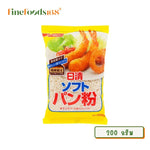 Nisshin Panko Japanese bread crumbs in a clear container, used for coating or frying in dry grocery cooking.