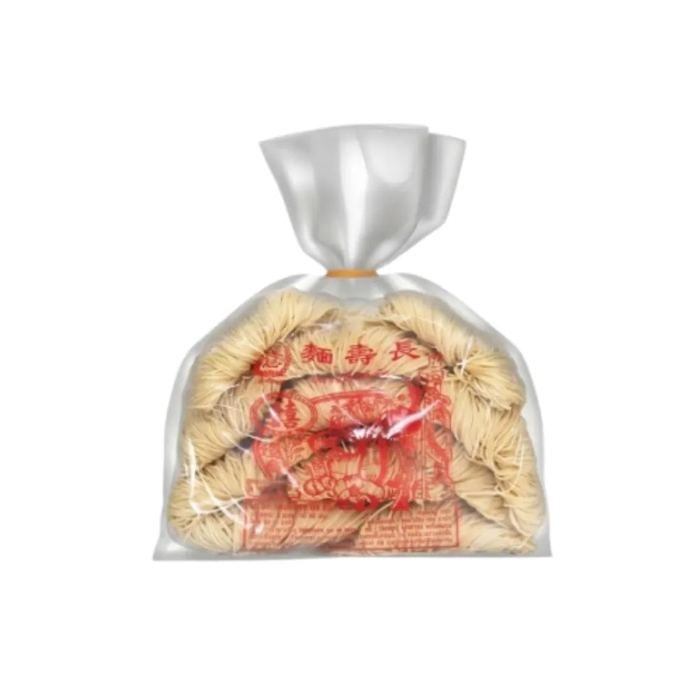Dry grocery image of Rabbit Brand Hong Kong Style Noodles, 500g package, showcasing the noodle packaging and branding.