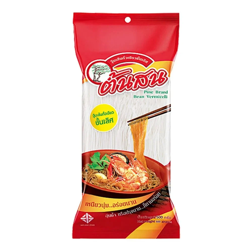 Dry grocery image of Tonson Brand Bean Vermicelli 500g, thin dried noodles for cooking or recipes.