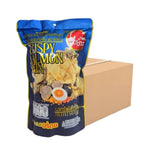 O-YUA Crispy Salmon Skin Snack with salted egg and truffle flavor, 35g, showing the salted salmon skin coated with seasoning