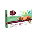Sriwanna Coconut Wafers with Thai Tea Chocolate, 90g, showcasing crispy wafers coated in coconut and tea-flavored chocolate.