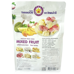 Thaiaochi Mixed Fruit Red Series confectionery snacks in colorful packaging, featuring assorted dried fruit treats.