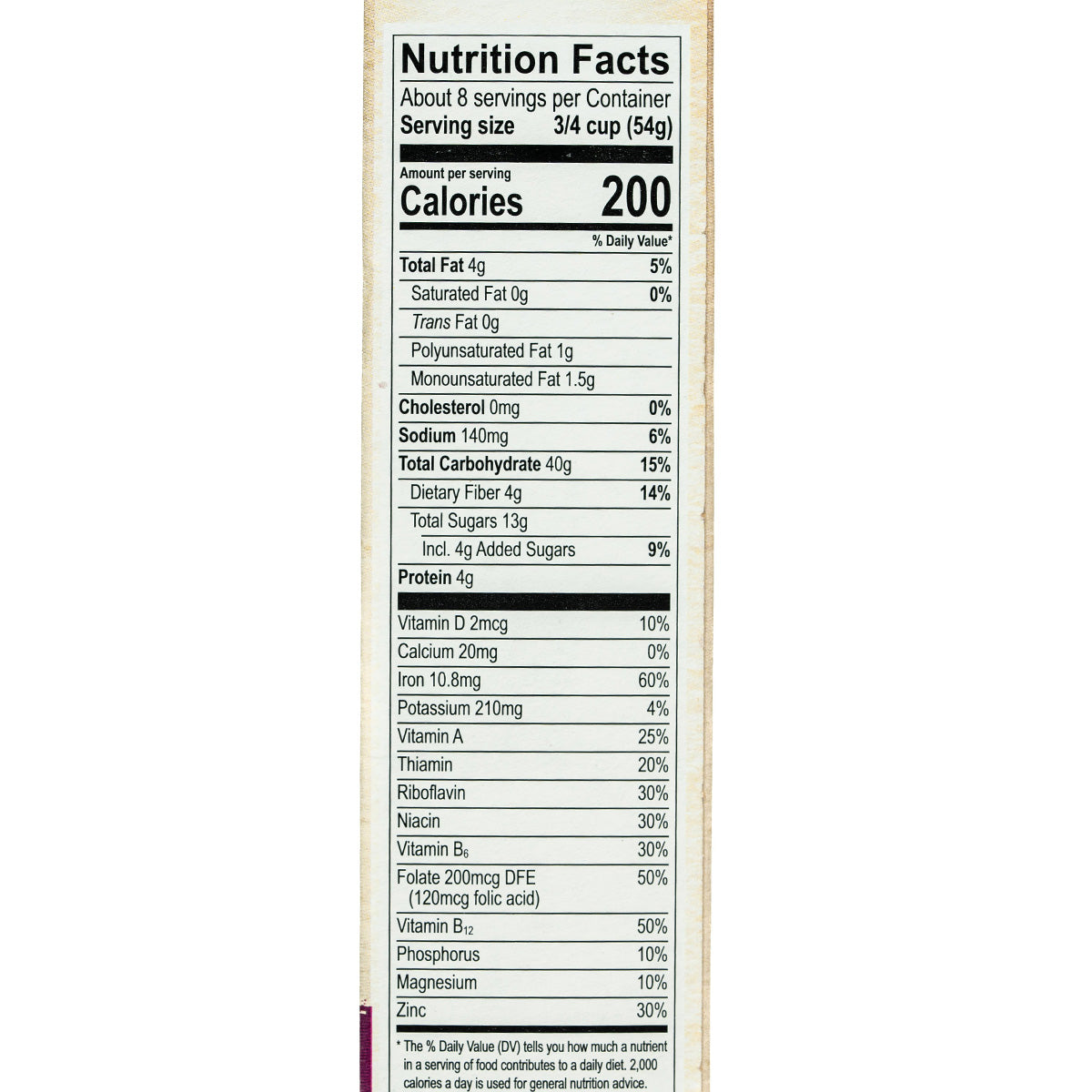 Post Great Grains Raisins, Dates & Pecans cereal box with a bowl of cereal and ingredients on the packaging