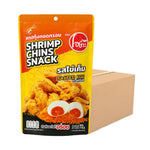 O-YUA Crispy Fried Shrimp snack with salted egg flavor in 72g package, showcasing golden, crunchy shrimp pieces.