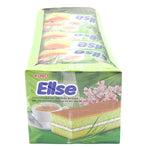 Ellse Layer Cake Pandan 15g, a dry grocery snack featuring green pandan-flavored confectionery in a small package.