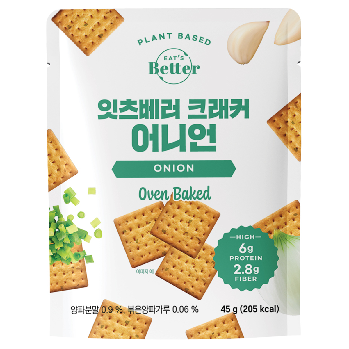 Eat's Better Onion Crackers, savory confectionery snacks with crispy texture and onion flavor, displayed in a colorful package.