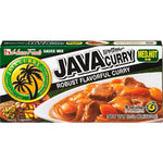 House Java Curry Medium Hot 185g dry grocery packet with vibrant packaging showing curry powder and spices.