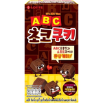 Lotte ABC Choco Cookie confectionery snack with chocolate coating and crunchy cookie interior.