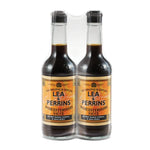 LEA & PERRINS Worcestershire sauce 290ml bottle, two-pack, in clear glass bottles with dark sauce visible inside.