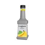 LongBeach Banana Puree in a clear jar, showcasing fresh banana puree for baking and cooking in dry grocery products.